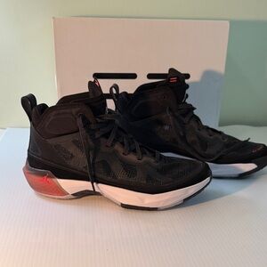 Air Jordan XXXVII, 37, Black High-Top Sneakers